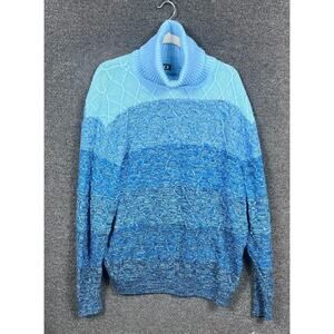 Inserch Knit Turtleneck Sweater Mens Size 2XL Blue Ski Blue Pullover Super Soft